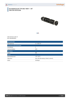 Schelinger Solaranschluss TYPU MC4 1000VDC mit PIN für verteilern, E09-SC4-1,0KV-1R