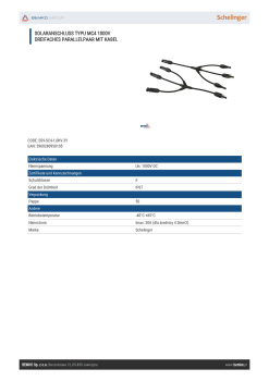 Schelinger Solaranschluss TYPU MC4 1000V DC dreifaches Parallellpaar mit Kabel E09-SC4-1,0KV-3Y