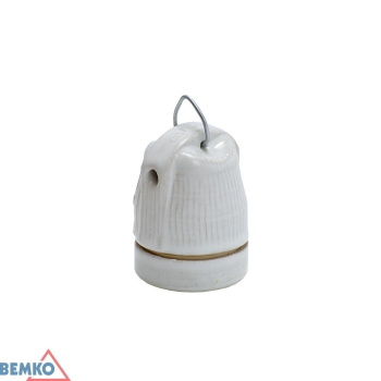 Preview: Bemko E27 Fassung Keramik mit Griff VDE E15-E27-EF510C