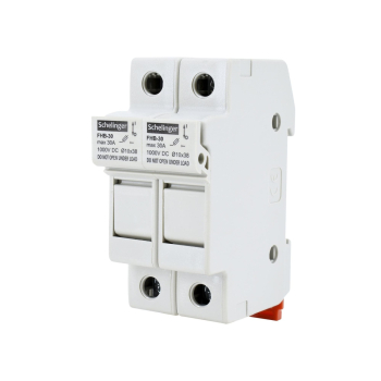Schelinger Sicherungshalter 2-Polig Fuse Base für 2x Einsätze 10x38 1000V DC max. 32A A13-FHB-2P-DC1000-32