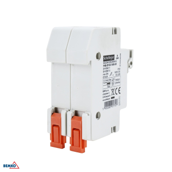 Schelinger Sicherungshalter 2-Polig Fuse Base für 2x Einsätze 10x38 1000V DC max. 32A A13-FHB-2P-DC1000-32