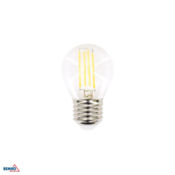 Preview: Bemko LED Lampe E27 G45 4000K 6W 750Lm 320° Filament D86-FLB-E27-G45-060-4K