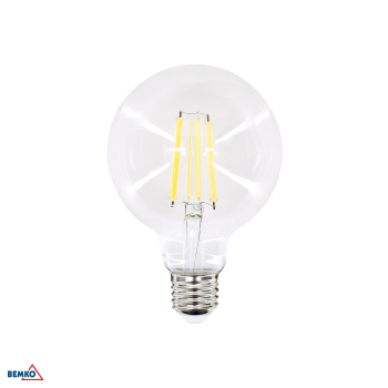 Preview: Bemko Globe LED Lampe E27 G95 2700K warmweiss 11W 1500Lm D86-FLB-E27-G95-110-2K