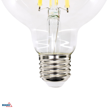 Preview: Bemko Globe LED Lampe E27 G95 2700K warmweiss 11W 1500Lm D86-FLB-E27-G95-110-2K