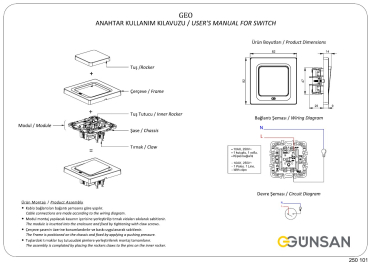Preview: Gunsan Visage und Moderna Schalter Ein-/Ausschalter UP Modul Weiss