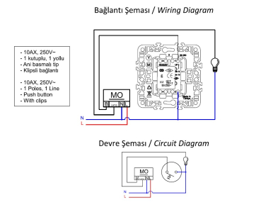 Preview: Gunsan Moderna Taster Licht mit Beleuchtung Unterputz Weiss