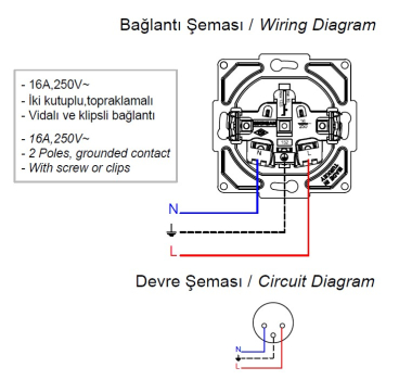Preview: Gunsan Steckdose mit Deckel Visage Moderna schwarz Unterputz 250V 16A
