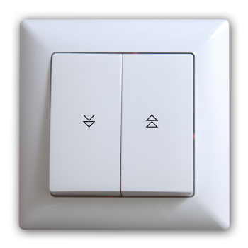 Preview: Gunsan Visage Jalousietaster Rolladentaster Unterputz Weiss 16A 250V Rolladen Taster 1281100200125
