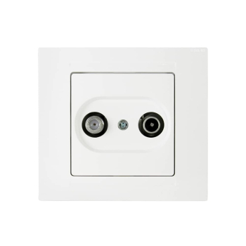 Durchgangsdose Gunsan Moderna Sat TV Weiss 01291100100317