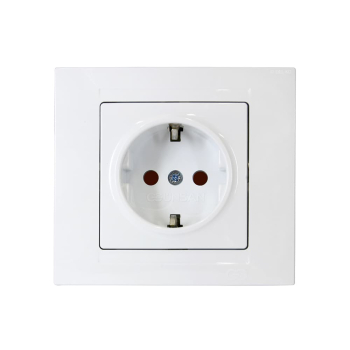 Gunsan Moderna Steckdose Unterputz Weiss mit erhöhtem Berührungsschutz Unterputzsteckdose