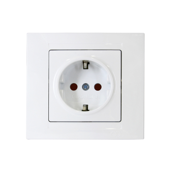 Gunsan Moderna Steckdose Unterputz Weiss mit erhöhtem Berührungsschutz Unterputzsteckdose