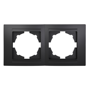 Gunsan Moderna 2-fach Rahmen schwarz für Schalter Dimmer Steckdosen