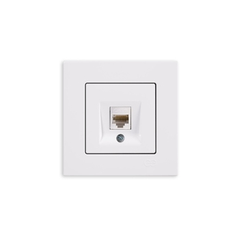Gunsan Eqona Datenbuchse RJ45 CAT6 Internet Netzwerk Weiss UP 01401100100169
