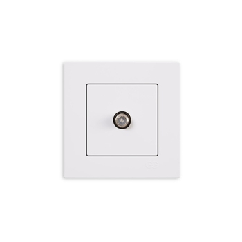 Gunsan Eqona Sat TV Steckdose mit F Stecker Weiss UP 01401100100172