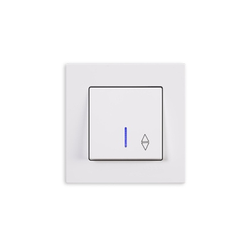 Gunsan Eqona Wechselschalter mit Beleuchtung Weiss UP 01401100200108