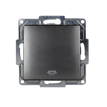Gunsan Visage Scatola Da Incasso Per 2 Prese Dati CAT5e - Colore Argento Scuro, 90x82x41.2mm