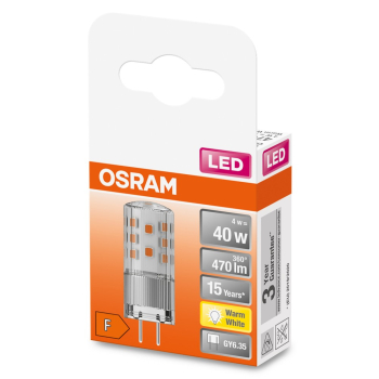 Preview: OSRAM 4W LED Lampe Stecker STAR PIN Stiftsockel GY6.35 470Lm warmweiss 2700K