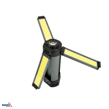 Bemko Multifunktions LED Taschenlampe Baustrahler 6000mAh IP42 3000K/4000K/6500K 2000Lm Stativ