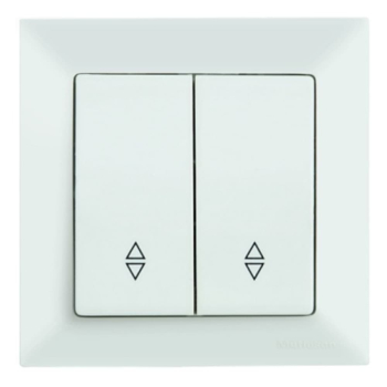 Candela 2-fach Wechselschalter Mutlusan Schalter Unterputz weiss