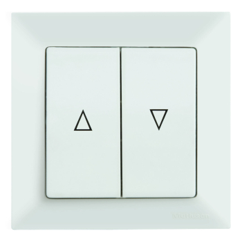 Preview: Candela Jalousietaster Mutlusan Taster Rolladentaster weiss mit 2 Wippen