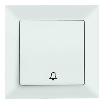 Preview: Candela Taster Glocke Klingeltaster Schalter Mutlusan Unterputz weiss