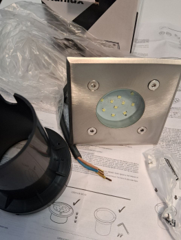 LED Bodeneinbaustrahler GORDO N 1W CW-L-SR SMD eckig Edelstahl kaltweiß 18192