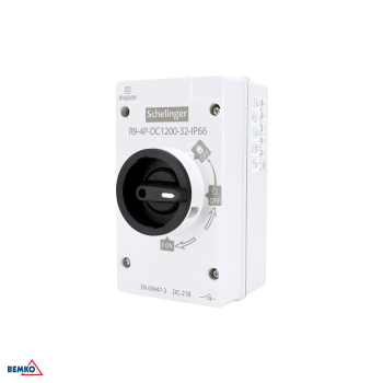 Preview: Schelinger Photovoltaik Schalter-Trenner PV 4P 1200VDC 32A 8kV IP66 A11-R9-4P-DC1200-32-IP66