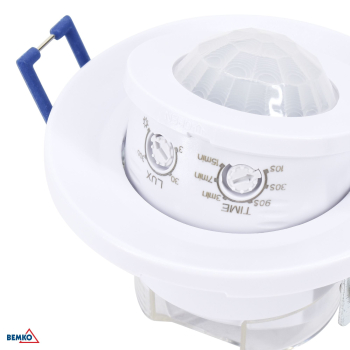 Preview: Bemko Bewegungsmelder 360° IP20 800/400W Unterputz IR weiß B50-SES04WH-A