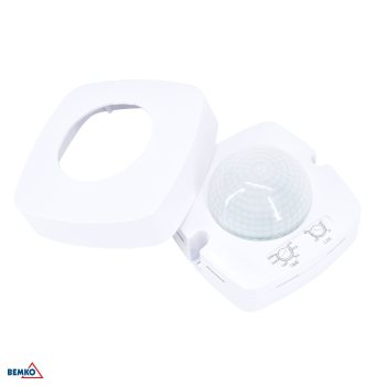 Preview: Bemko Bewegungsmelder 360° IP20 Aufputz IR PIR Sensor weiss B50-SES07WH - LED geeignet