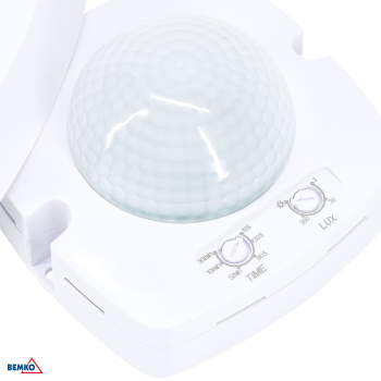 Bemko Bewegungsmelder 360° IP20 Aufputz IR PIR Sensor weiss B50-SES07WH - LED geeignet