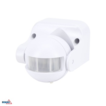 Bemko Bewegungsmelder 180° IP44 1200/600W Aufputz IR weiß B50-SES09WH