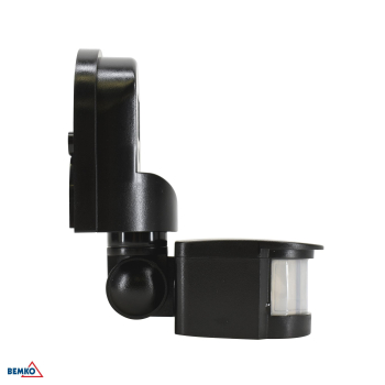 Preview: Bemko Bewegungsmelder 180° IP44 1200/600W Aufputz IR schwarz B50-SES10BL
