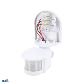 Preview: Bemko Bewegungsmelder 180° IP20 Aufputz IR weiss B50-SES10WH