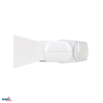 Preview: Bemko Bewegungsmelder 180° IP65 1200/300W Aufputz IR weiß B50-SES15WH