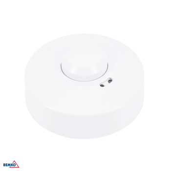 Bemko Mikrowellensensor Bewegungsmelder 1200/300W 360° IP20 Aufputz IR weiss B52-SES60WH