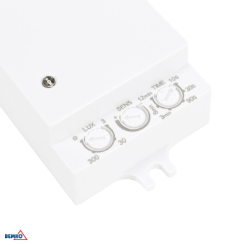 Preview: Bemko Mikrowellen Bewegungsmelder 360° Rechteckig IP20 B54-SES77WH