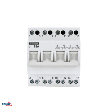 Preview: Schelinger Wahlschalter 63A 4-polig - Modularer Umschalter I-0-II 1-0-2 A11-SF-4P-063