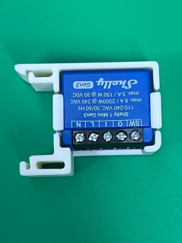 Preview: SOIXX Hutschienenhalter 90° für Shelly Mini Gen3 DIN Rail 35 mm Hutschiene Halter
