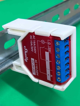 SOIXX Hutschienenhalter für Shelly PLUS, Gen3, Gen4 DIN Rail 35mm Gerade SHD-GG-998