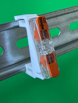 SOIXX Hutschienenhalter XWD für WAGO 221-2411 DIN Rail 35mm Weiß