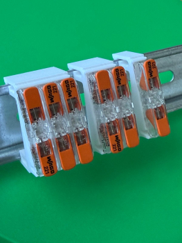 Preview: SOIXX Hutschienenhalter XWD für WAGO 221-2411 DIN Rail 35mm Weiß