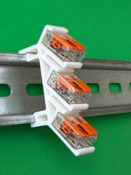 SOIXX Hutschienenhalter XWD für WAGO 221-412 DIN Rail 35mm Weiß