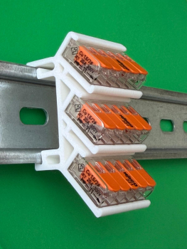 SOIXX Hutschienenhalter XWD für WAGO 221-415 DIN Rail 35mm Hutschiene Halter Weiß XWD-21W35-065