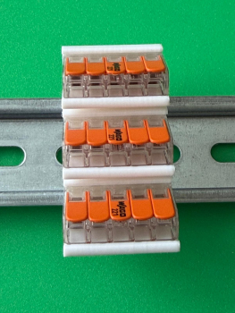 SOIXX Hutschienenhalter XWD für WAGO 221-415 DIN Rail 35mm Hutschiene Halter Weiß XWD-21W35-065