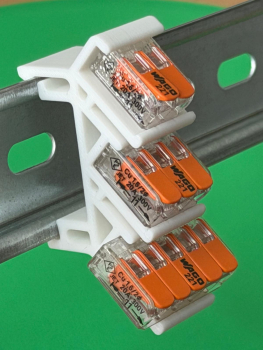 SOIXX Hutschienenhalter XWD für WAGO 221-413 DIN Rail 35mm Weiß