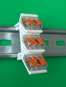 SOIXX Hutschienenhalter XWD für WAGO 221-413 DIN Rail 35mm Weiß