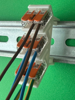 4x SOIXX Hutschienenhalter XWD für WAGO 221-412, 221-413 oder 221-415 DIN Rail 35mm Weiß