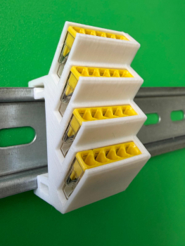 SOIXX Hutschienenhalter XWD für WAGO 2273-205 DIN Rail 35mm Weiß