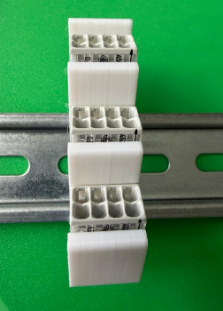 Preview: SOIXX Hutschienenhalter XWD für WAGO 2273-208 DIN Rail 35mm Weiß