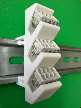 Preview: SOIXX Hutschienenhalter XWD für WAGO 2273-208 DIN Rail 35mm Weiß